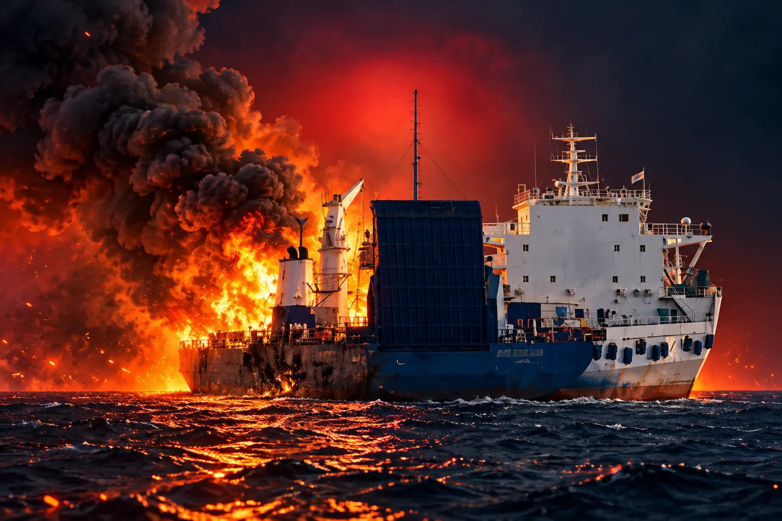 Tanker hit by projectiles north of Qatar