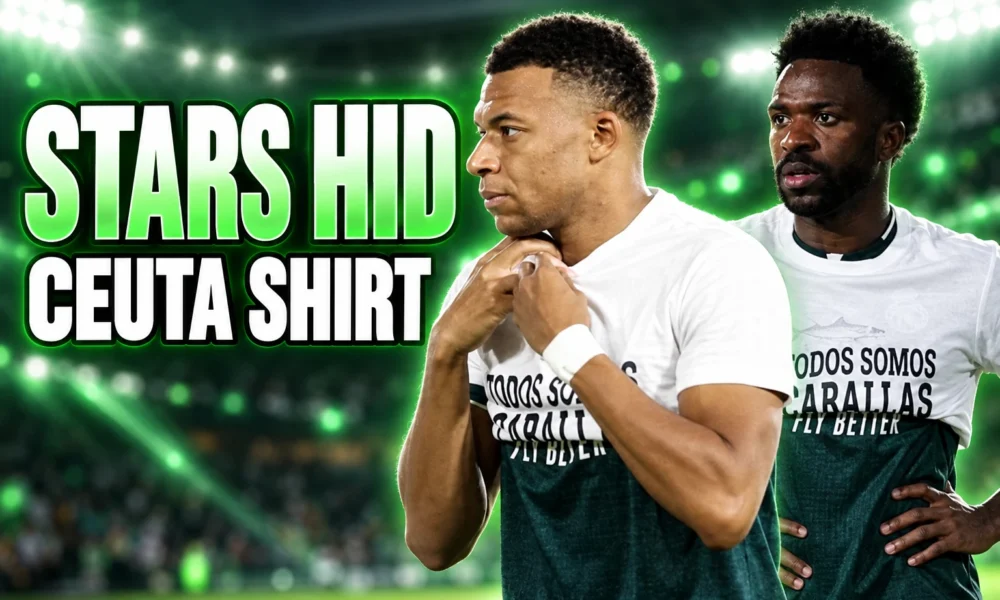 Vinicius Mbappe hide Ceuta shirt before Elche